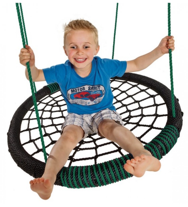 Bocianie gniazdo oval niebieskie z dziećmi