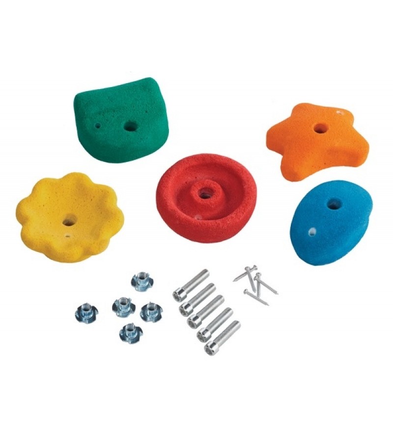 Playground stones for climbing wall - resin holds for kids