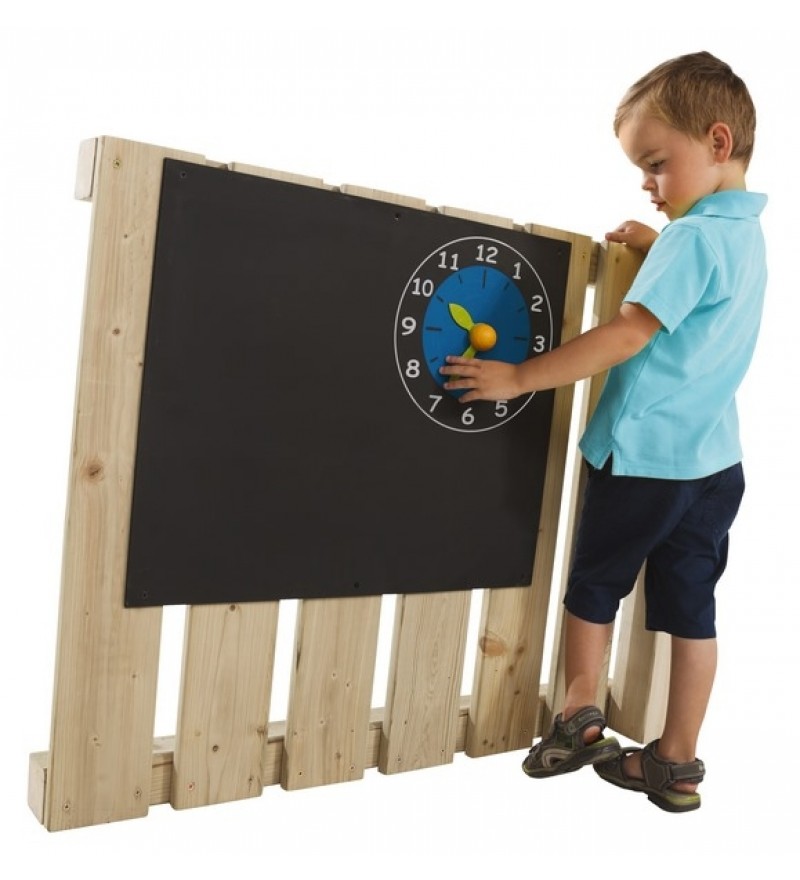 Black board with clock 