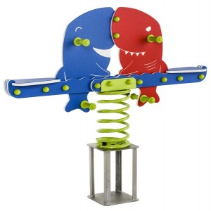 Double spring rocker  for playgrounds - Shark 