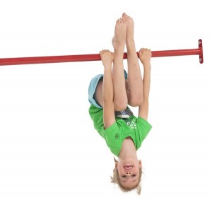 Metalowy drążek na plac zabaw czerwony