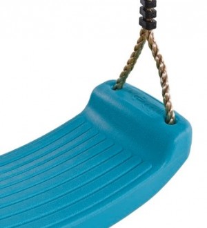 Plastic swing for garden with adjustable rope