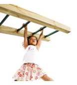 Metalowy zestaw do akrobacji z drewnem i dziewczynką