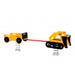 spring rocker Construction Machine - Bull-eater with trailer