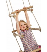 Vierseitige Strickleiter mit Holzsprossen