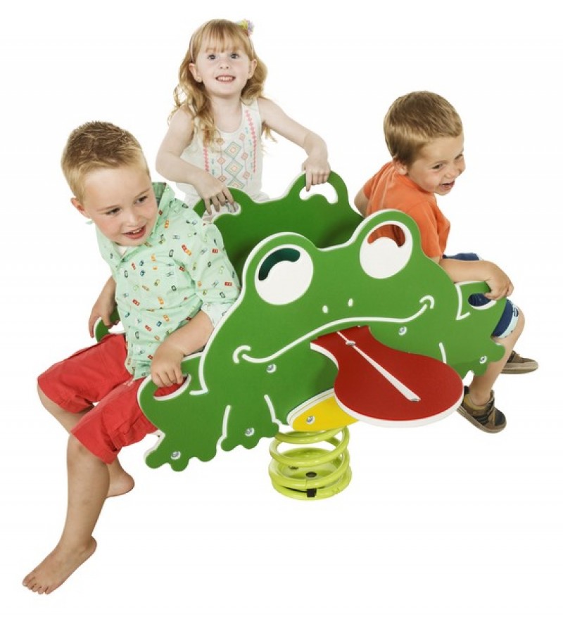 Jeu sur ressort - grenouille