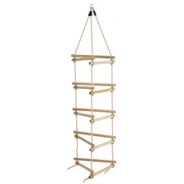Tre corde laterali con scale in legno