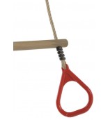 Barra di legno con anelli di plastica triangolari / Trapezio di esercizio