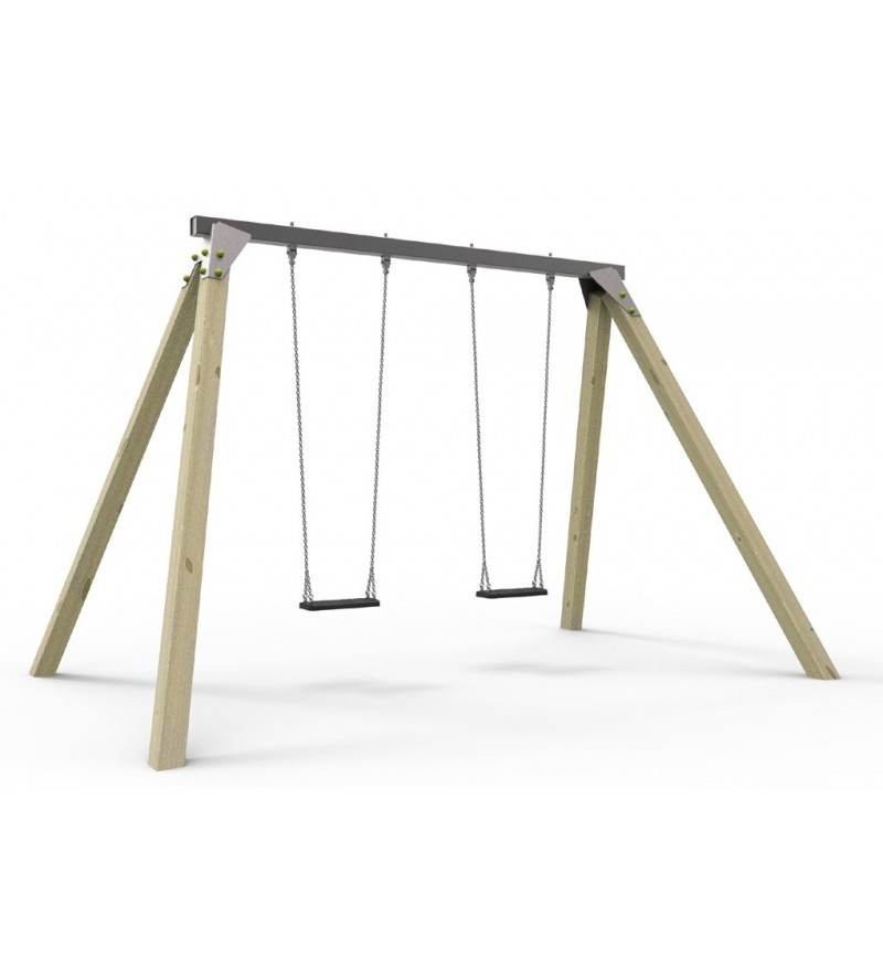 Viga metálica para columpio de parque infantil – 4 soportes
