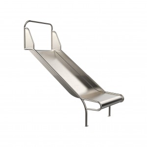 Tobogán Stur de acero inoxidable de 2,8 m – 1250/1000 mm