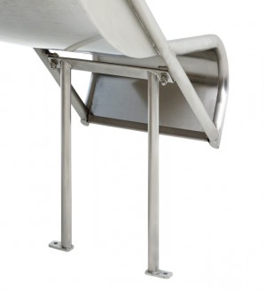 Tobogán de acero inoxidable Steg On de 2,4 m – 1250 mm