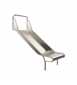 Tobogán Stur de acero inoxidable de 2,8 m – 1250/1000 mm