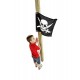 Una bandera de juego con sistema de sujeción parque infantil